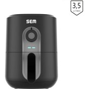 Resim Yağsız Kızartma Sıcak Hava Fritöz, Sağlıklı ve Pratik Pişirme Cihazı Siyah 