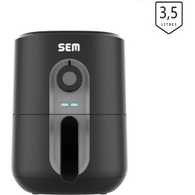 Resim Yağsız Kızartma Sıcak Hava Fritöz, Sağlıklı ve Pratik Pişirme Cihazı Siyah 