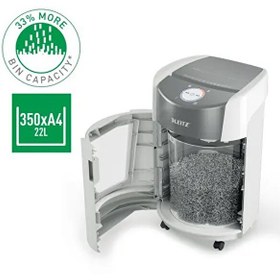 Resim Leitz IQ OptiMax 350 Mikro Kesimli Evrak İmha Makinesi P5 22L - Beyaz 