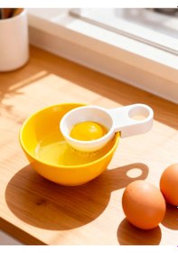Resim Mutfak İçin Yumurta Ayırıcı Aparat Pratik Yumurta Sarısı Ve Beyazı Ayırma Aparatı Beyaz 