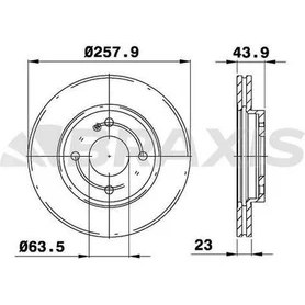 Resim Braxis AE0029 Ön Fren Disk Aynası Fiesta Vı 1.0 1.25 1.4tdcı 1.5tdcı 1.6tdcı 08-Hava Soğutmalı Ölçü 258X23X4DLHAVALI 8V511125AD 
