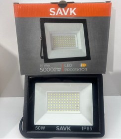 Resim Led Projektör 50 Watt Slim Kasa 220v Yeşil Işık Şavk Seçenekler 