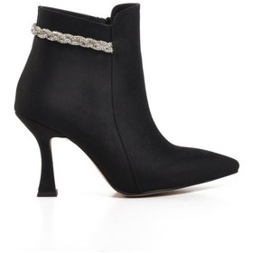 Resim Aspor Siyah Süet Kadın Topuklu Bot Çok Renkli 