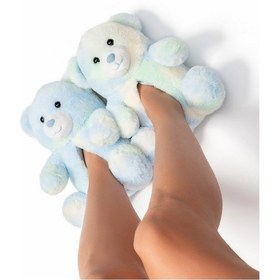 Resim Yogi Kadın Hayvanlı Panduf Mavi 36/41 Mavi 