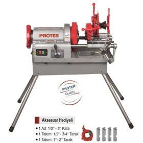 Resim Proter 3'' 1000 W Tezgah Tip Pafta Makinası PR 3003 
