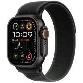 Resim Apple Watch Ultra 2 GPS + Cellular 49 mm Siyah Titanyum Kasa ve Trail Loop - S/M Siyah 