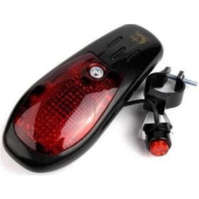 Resim 8 Sesli Tek Işıklı Bisiklet Elektronik Korna 