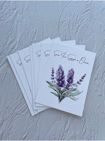 Resim eylülün etiket fabrikası Lavanta Model Hediye - Not - Teşekkür Kartı - Sizin İçin Sevgiyle Ve Özenle (9,5-13 cm / 30 Adet) 