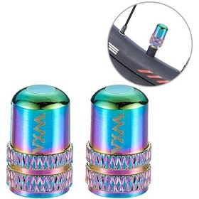 Resim Shineyee Renkli Alüminyum Bisiklet Ventil Kapakları - Presta Ve Schrader Uyumlu, 2'li Set 