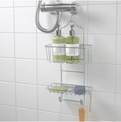 Resim Genel Markalar Askılı Duş Sepeti 24x11x53 Cm Banyo Rafı Düzenleyici Paslanmaz Çelik Raf Kaliteli Ikea 