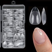 Resim 240 adet Mat Şeffaf Yumuşak Jel Uçlar - XXS Kısa Oval, Badem & Kare Şekiller DIY Tırnak Sanatı & Uzatma Manikürleri için, Dayanıklı & Kolay Uygulanır 