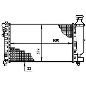 Resim ORIS BPE028022 Radyatör Brazing Mt 530X298X22 106.Citroen Saxo - 1.0/1.1İ/1.4İ/1.6İ 96- 