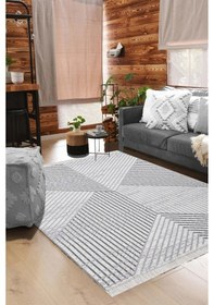 Resim Saraz Halı Bohem Serisi Kilim Gri 