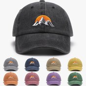 Resim 1 adet Güneş Batışı Nakışlı Beyzbol Kapağı Unisex Retro Yıkanmış Yorgun Güneş Şapkası Dış Mekan Moda Aksesuarı Erkekler ve Kadınlar için 