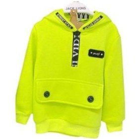 Resim Erkek Bebek-çocuk Kapüşonlu Yarım Fermuarlı Sweatshirt 