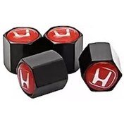 Resim Honda Kırmızı Beyaz 4 Adet Metal Paslanmaz Çelik Sibop Kapağı Gardenauto