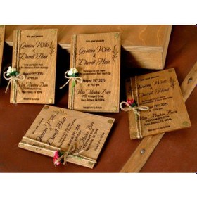 Resim Ahşap Lux Davetiye 