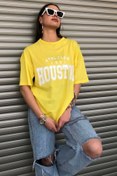 Resim FAVORİST Houston 1991 Baskılı Oversize ( Geniş Kalıp ) Bisiklet Yaka Pamuk Spor Tshirt 