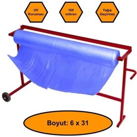 Resim 160 Micron Mavi Naylon Örtü, 6x31 Metre 