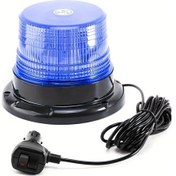 Resim Honeybeeshop Mavi 40 Led Kehribar Renkli Sinyal Lambası Yüksek Parlaklık Manyetik Tabanlı Kamyon Forklift Traktör Kar Küreği İçin 12v 24v Güvenlik Işığı 