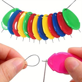 Resim Yüksek Derecelendirme 10 adet Kolay Kullanım Otomatik İğne Dikiş İpliği Takma Takım Depolama Kutusu ile Dayanıklı ABS ve Metal Alaşımlı, El ve Makine Dikişi için Uygun, DIY El Sanatları ve Mücevher Yapımı için İdeal 