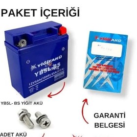 Resim 12V 5Ah Yiğit akü YB5L-BS (MF) 