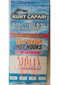 Resim Kurt Çapari 10 Numara 7 İğneli Uv Turuncu Simli 0.25 Beden 0.15 K 