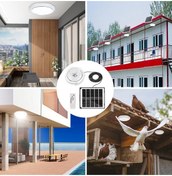 Resim Geeroyoo 60w Güneş Enerjili Tavan Lambası, 50 Led, Uzaktan Kumandalı, Zamanlayıcılı, 5m Kablo, İç Mekan Ve Bahçe Kullanımı 