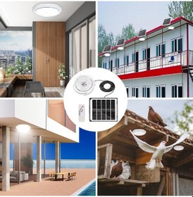 Resim Geeroyoo 60w Güneş Enerjili Tavan Lambası, 50 Led, Uzaktan Kumandalı, Zamanlayıcılı, 5m Kablo, İç Mekan Ve Bahçe Kullanımı 