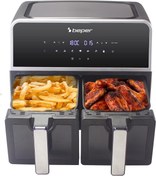Resim BEPER Çift Sepetli Hava Fritözü 9 Litre, 2 Sepet, 7 Önceden Ayarlanmış Program P101FRI090 