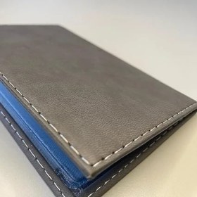 Resim Oto Ruhsat Kabı Termo Deri - Araba Ruhsat Kılıfı - Araç Ruhsat Cüzdanı (Gri) 