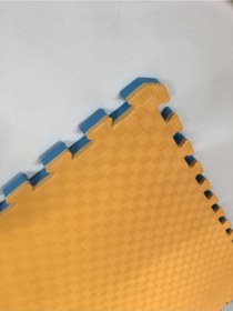 Resim Affectione 100X100 Boyutlar 26 Mm Kalınlık Tatami Zemin Kaplma Minder. Çift Yönlü Turuncu Mavi 