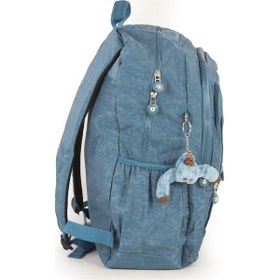 Resim İmaks 571 Krinkıl / Klinkır Su Geçirmez Hafif Çok Gözlü Spor, Seyahat, Okul, Laptop Sırt Çantası Mavi 1d Mavi 