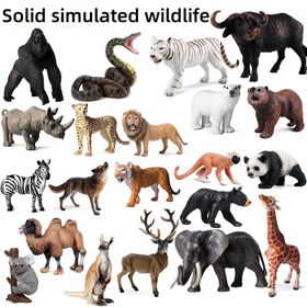 Resim Büyük PVC Katı Yabani Hayvan Modelleri, Goriller, Aslanlar, Pandalar, Fil, Hipolar, Kahverengi Ayılar, Rhinolar, Zürafa, Zebra ve Develer dahil, Ev Dekoru, Masaüstü Ekranı için Mükemmel, Tatil Doğum Günü Hediyeleri, Parti Hediyeleri ve Rol Yapma Oyunları için Mükemmel. 