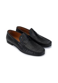 Resim Tamer Tanca Erkek Hakiki Deri Siyah Kroko Loafer Ayakkabı 478 B1100 Erk Ayk Sk24-25 Sıyah Kroko Siyah Kroko 