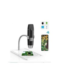 Resim Dijital Mikroskop Usb Wifi Bağlantılı 1000x Zoom Kameralı Kablosuz Dijital Mikroskop Siyah Renk 