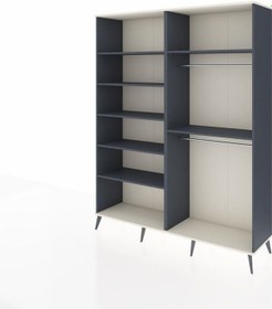 Resim Hyperion Gardrop 7 Raflı 2 Askılı 176x44x221 Antrasit-aytaşı/antrasit Aytaşı/antrasit 