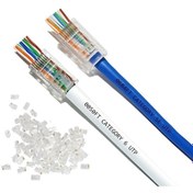 Resim Ez RJ45 Cat6 4381A Yeni Nesil Delikli Jack Konnektör 100'lü 