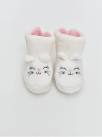 Resim LC Waikiki LCW STEPS Hayvan Nakışlı Kız Bebek Ev Botu Panduf (W5) 