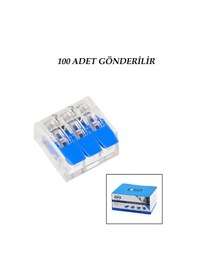 Resim 100 Adet 3 Lü 2x2.5 Kablo Geçmeli Mandallı Buat Klemensi 4801 
