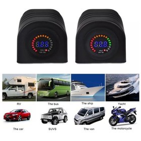 Resim Kamyon Araba Marin Volt Gösteren Pano Üstü Kutu Voltmetre (544056725) 