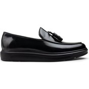 Resim Deery Hakiki Deri Siyah Comfort Püsküllü Erkek Loafer Ayakkabı Siyah (540124047) Siyah 