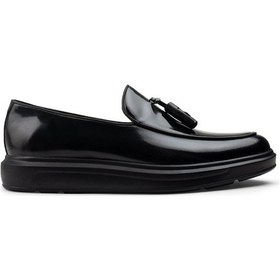 Resim Deery Hakiki Deri Siyah Comfort Püsküllü Erkek Loafer Ayakkabı Siyah (540124047) Siyah 