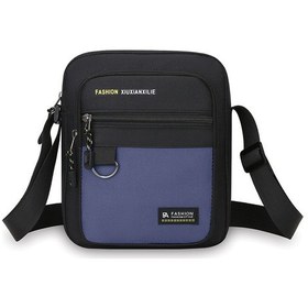 Resim Uıowoo Erkek Omuz Çantası Harfli Ve Metal Halkalı Spor Ve Bisiklet Tek Askılı Sırt Çantası Mavi 