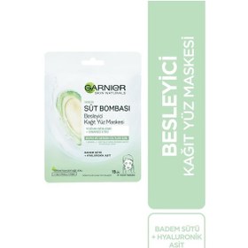 Resim Garnier Süt Bombası Besleyici Kağıt Yüz Maskesi - Badem Sütü 