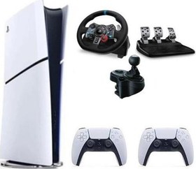Resim Playstation 5 Slim Dijital Edition+ 2. Dualsense + G29 Driving Force Yarış Direksiyonu + Shifter 