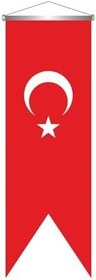 Resim ZC Bayrak Türk Bayrağı Saten Kırlangıç Flama 