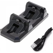Resim Siyah-usb Çift Şarj Dock Ps4 Denetleyicisi Oyun Şarj Standı Tutucu Sony Playstation 4 Kablosuz Gamepad Controle Şarj Cihazı 