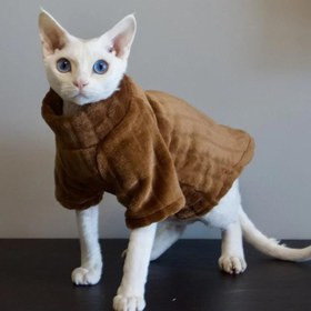 Resim Sphynx Kedi Kazak, İki Bacaklı Yumuşak Bebek Gömlek, Saçsız Kedi Kış Sıcak Düz Renk Korniş Kazak, Evcil Kedi Kıyafetleri, Örgü Kumaş, Polyester 100%, Kazak, Küçük Irklar İçin Tüm Mevsimler 
