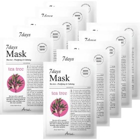 Resim Ariul 7 Days Mask Tea Tree M - Çay Ağacı Özlü Karşıtı Arındırıcı Vegan Kağıt Maske 